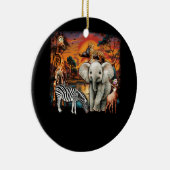 Dierentuin Dieren Wildlife Verjaardagsfeestje Wild Keramisch Ornament (Rechts)