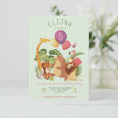 dierentuin dierentuin diervriendelijke geboortedag kaart (Staand voorkant)