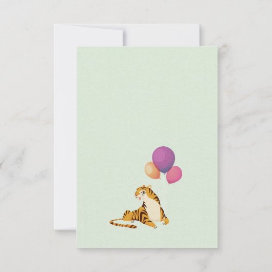 dierentuin dierentuin diervriendelijke geboortedag kaart (Achterkant)