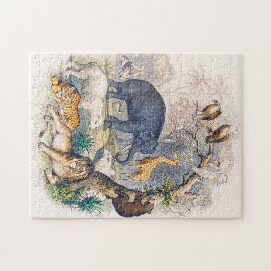 dierentuin, dierlijk, schattig, dieren, natuur, wi legpuzzel (Horizontaal)