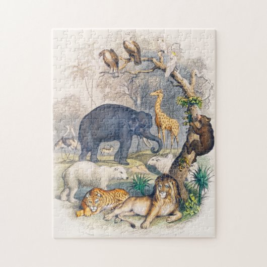dierentuin, dierlijk, schattig, dieren, natuur, wi legpuzzel (Verticaal)