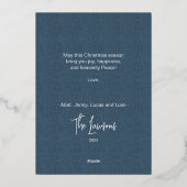 Dierentuin echt folie kerstkaart - kikker feestdagenkaart (Achterkant)