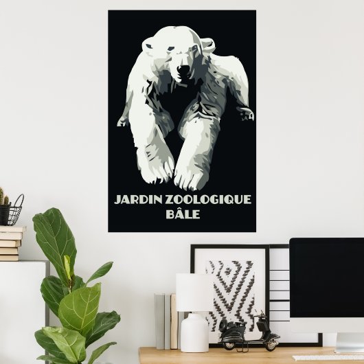 dierentuin en beer van Bazel Poster (Thuiskantoor)