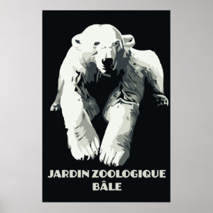 dierentuin en beer van Bazel Poster