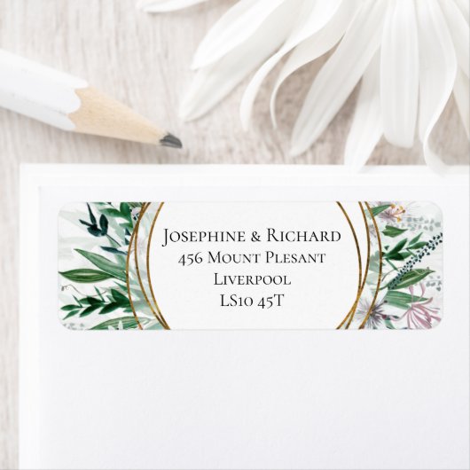 Dierentuin, foliage Return Address Etiket (Insitu)