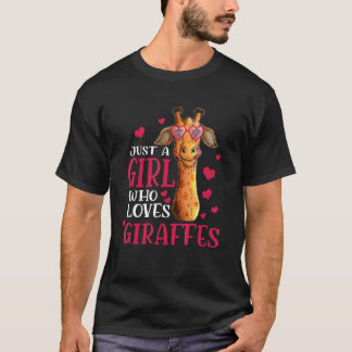 Dierentuin Giraffe Gewoon Een Meisje Dat Van Giraf T-shirt