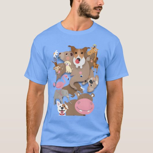 Dierentuin Grappige Dieren grappig T-shirt (Voorkant)