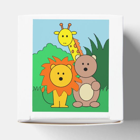 "Dierentuin" gunstboxen Bedankdoosjes (Bovenkant)