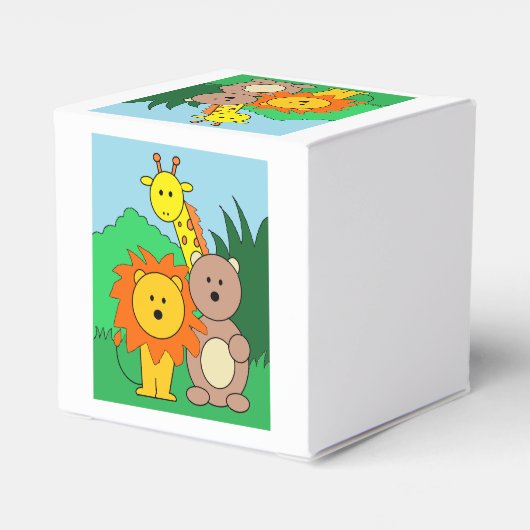 "Dierentuin" gunstboxen Bedankdoosjes (Achterkant)