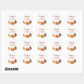Dierentuin Herfst Baby Shower Ronde Sticker (Vel)