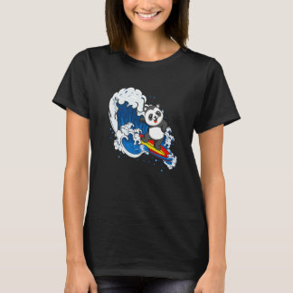 Dierentuin houden van surfen Wilde dier Panda Beer T-shirt