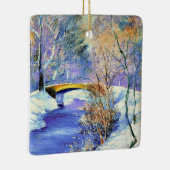 Dierentuin in de winter, beroemd schilderij, keramisch ornament (Rechts)