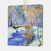Dierentuin in de winter, beroemd schilderij, keramisch ornament (Links)