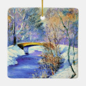 Dierentuin in de winter, beroemd schilderij, keramisch ornament (Achterkant)
