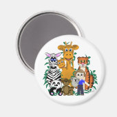 Dierentuin Jongen Magneet (Voorkant / Achterkant)