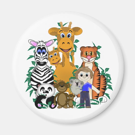 Dierentuin Jongen Magneet (Voorkant)