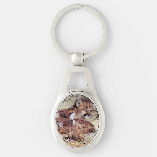 Dierentuin Kat Dierprint Baby Park Relax Liefde Be Sleutelhanger (Voorkant)