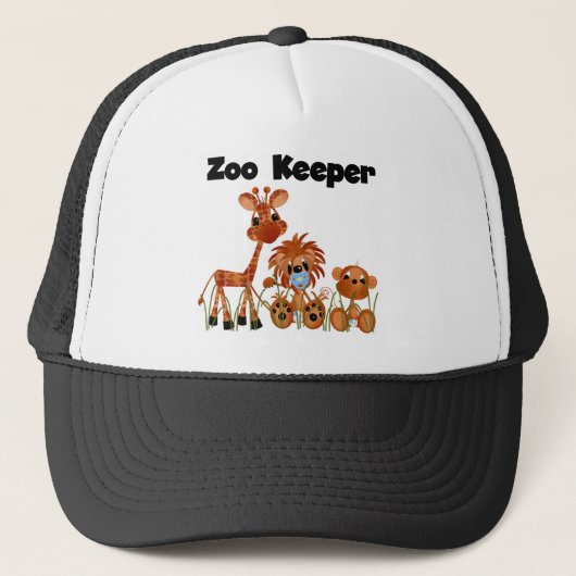 Dierentuin Keeper Tshirts en cadeaus Trucker Pet (Voorkant)