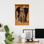 Dierentuin München Black Panther aan het voeren Poster (Thuiskantoor)