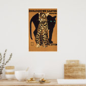 Dierentuin München Black Panther aan het voeren Poster (Keuken)