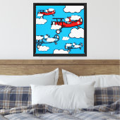 Dierentuin Pilot Kinderkamer Kunst Canvas Afdruk (Insitu (Slaapkamer))