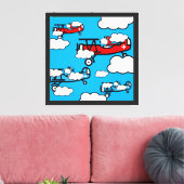 Dierentuin Pilot Kinderkamer Kunst Canvas Afdruk (Insitu (Woonkamer))