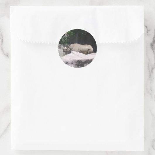 Dierentuin Ronde Sticker (Tas)