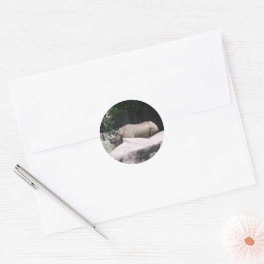 Dierentuin Ronde Sticker (Envelop)