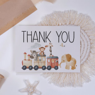 Dierentuin Safari Babykamer Dieren Baby Shower Bedankkaart