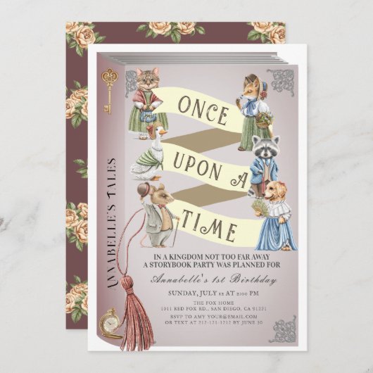 dierentuin Sistybook 1e verjaardag Kaart (Voorkant / Achterkant)