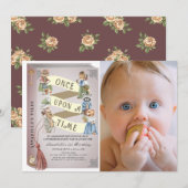  dierentuin Sistybook Foto 1st Birthday Kaart (Voorkant / Achterkant)