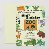 Dierentuin Thema Kaart (Voorkant / Achterkant)