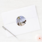 Dierentuin uit het verleden, Kolibrie Vogel Orchid Ronde Sticker (Envelop)