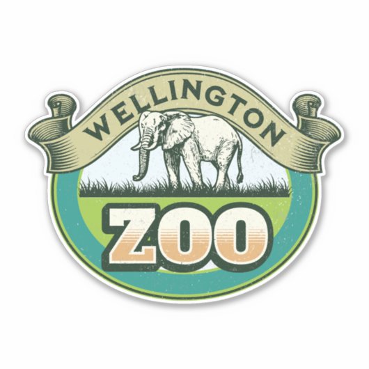 dierentuin van Wellington Sticker (Voorkant)