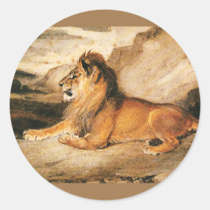 Dierentuin Wilde Dieren, Afrikaanse Leeuw op de Sa Ronde Sticker