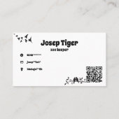 dierentuinbewaarderskaart grappig visitekaartje (Achterkant)