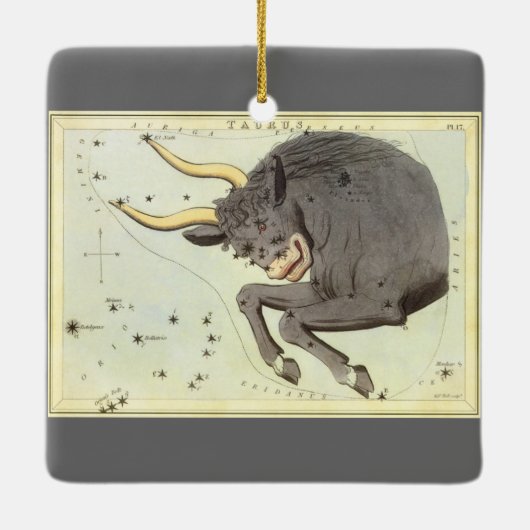  dierentuindische taurus bull constellatie keramisch ornament (Achterkant)