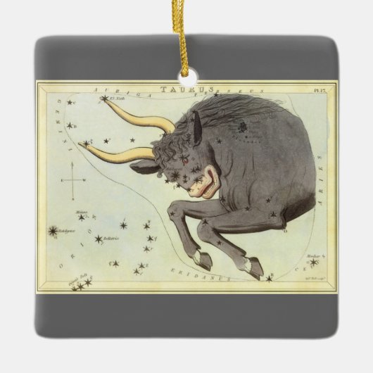  dierentuindische taurus bull constellatie keramisch ornament (Voorkant)