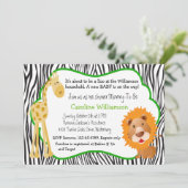 Dierentuinen genderneutraal Baby shower Kaart (Staand voorkant)