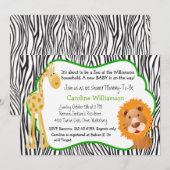 Dierentuinen genderneutraal Baby shower Kaart (Voorkant / Achterkant)