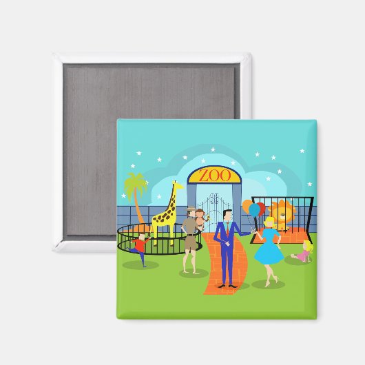  dierentuinmagneet magneet (Voorkant / Achterkant)