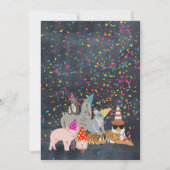 Dierenvechterij - Dieren van de geboorte van het J Kaart (Achterkant)