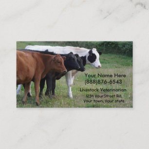 Dierenveeartsenijkundige of veestapelkaart visitekaartje