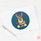 Dierenveer die van Dog houdt Ronde Sticker (Envelop)