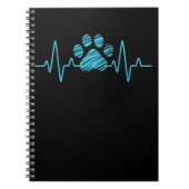 Dierenveer Paw Heartbeat Animals Vet Tech Notitieboek (Voorkant)