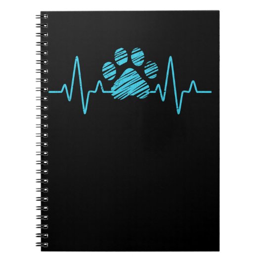 Dierenveer Paw Heartbeat Animals Vet Tech Notitieboek (Voorkant)