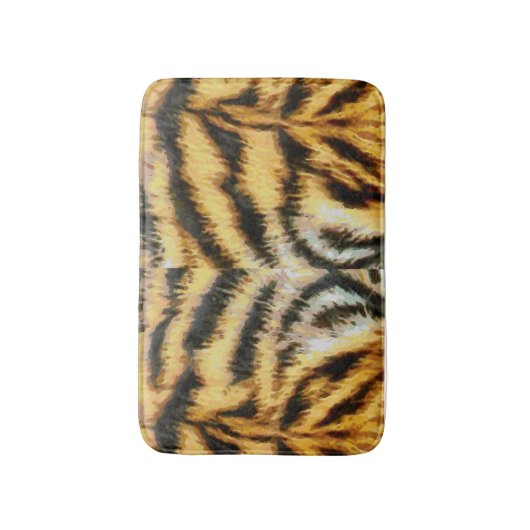 Dierenveer textuur tijger print zoogdier Wild Geëe Badmat (Voorkant Verticaal)