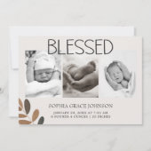 Dierenverblijf Nursery Dieren Baby Aankondiging (Voorkant)