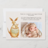 Dierenverblijf Nursery Dieren Baby Aankondiging (Achterkant)