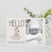 Dierenverblijf Nursery Dieren Baby Aankondiging (Staand voorkant)